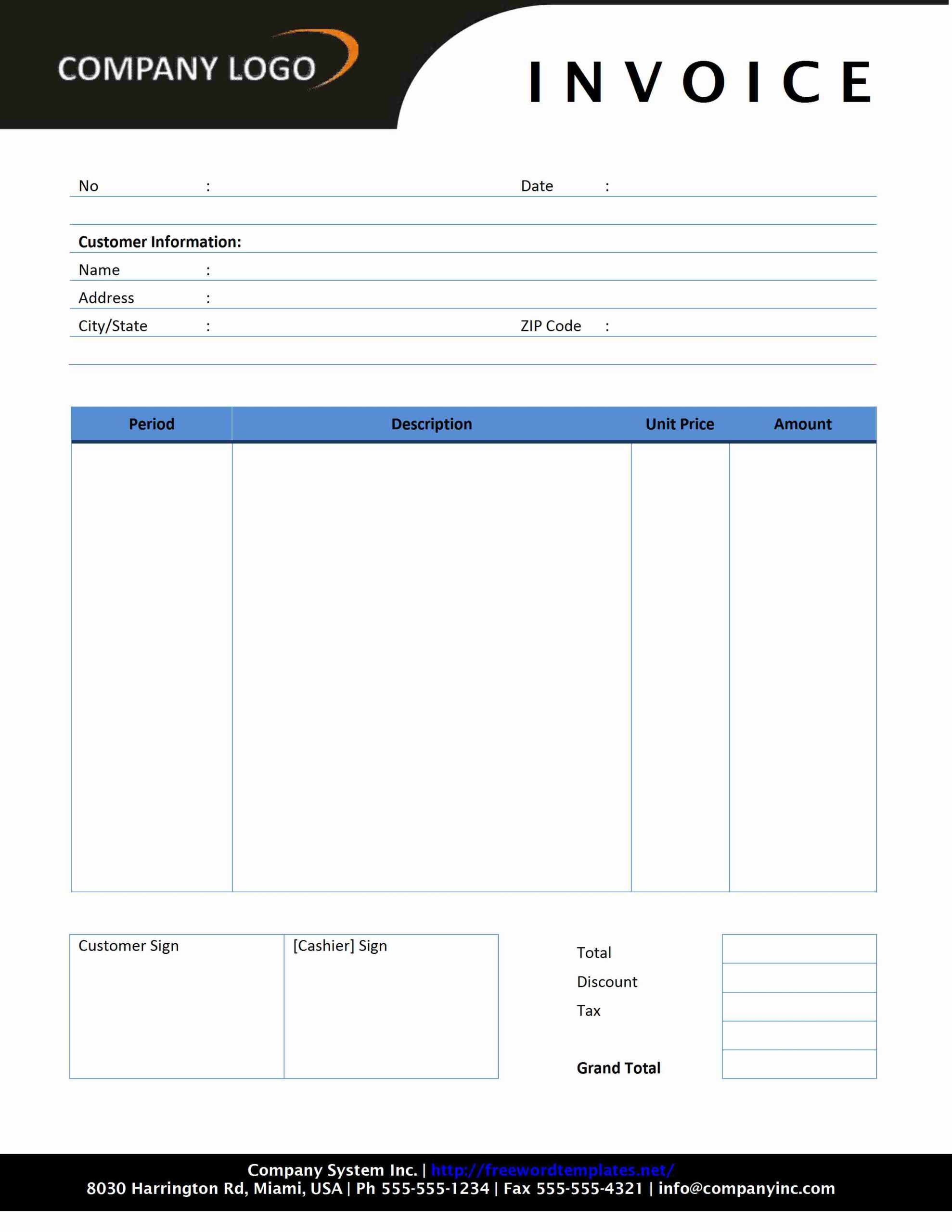 Free Printable Invoices Alarmkool