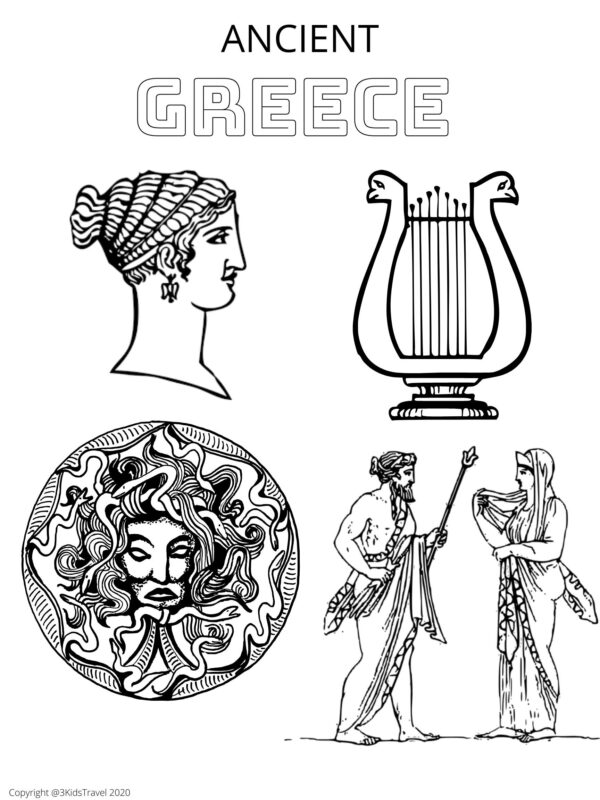 Ancient Greece Coloring Pages Printables