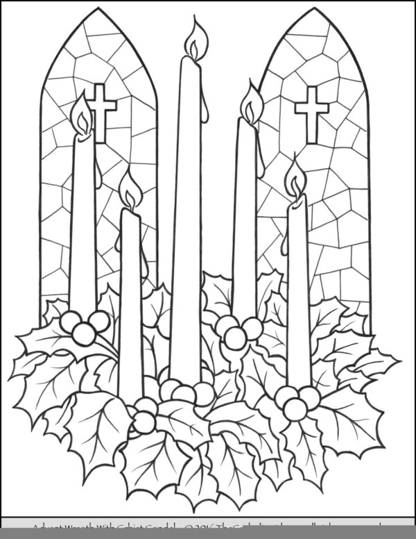 Advent Wreath Coloring Pages Printable