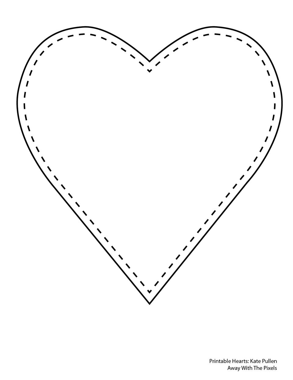 Template Conversation Heart Outline