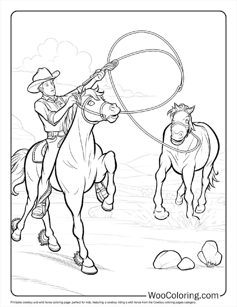 100 Cowboy Coloring Pages Free PDF To Print Woo Coloring