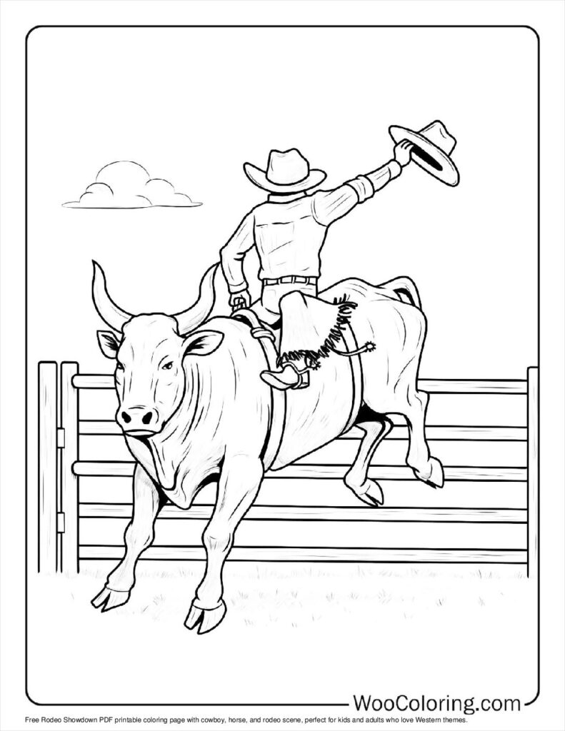 Rodeo Printable Coloring Pages