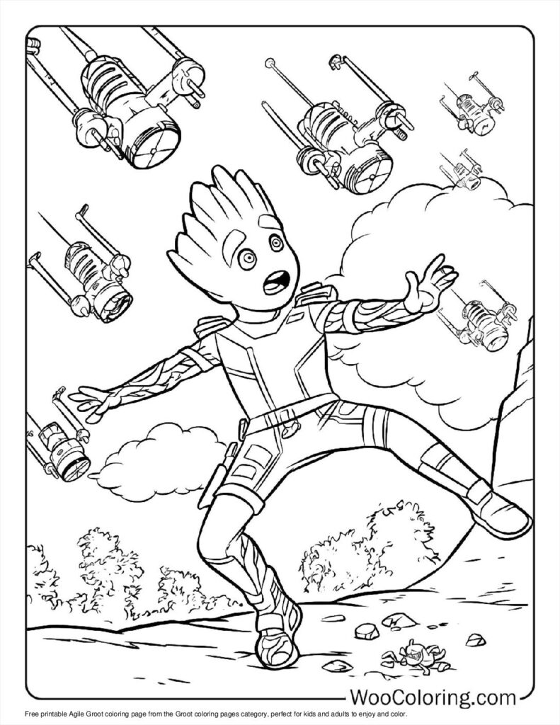 100 Groot Coloring Pages Free PDF To Print Woo Coloring