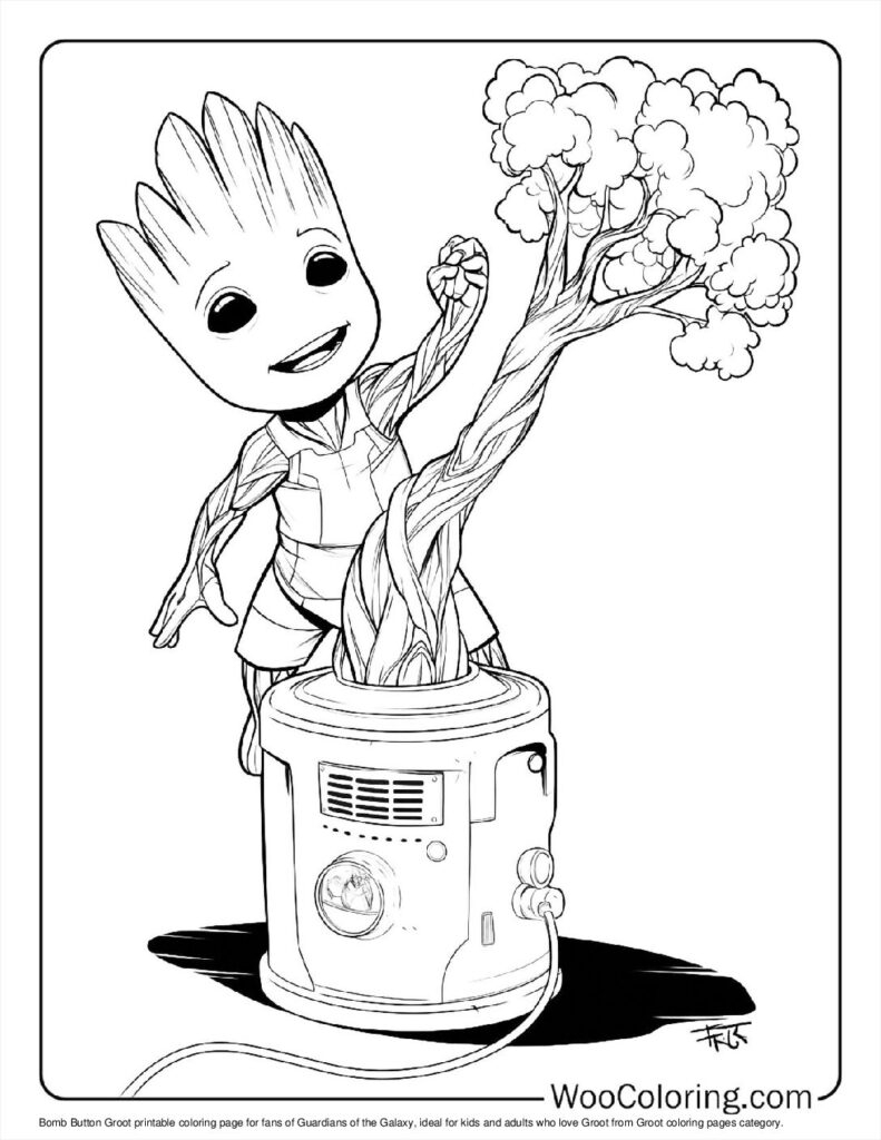Printable Groot Coloring Pages