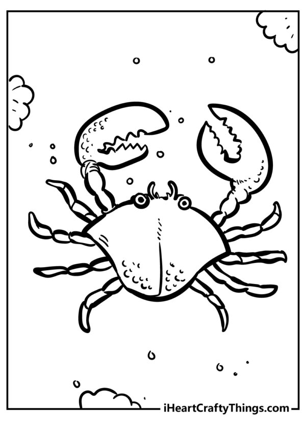Free Printable Crab Coloring Pages