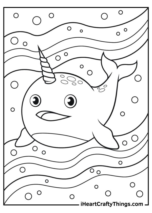 Narwhal Coloring Pages Printable