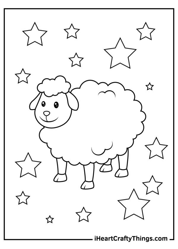 Free Sheep Printable Coloring Pages