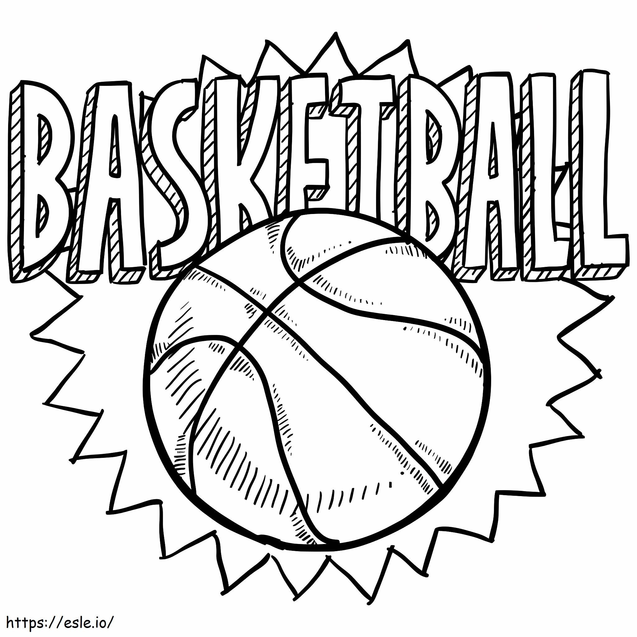 1559608582 Basketball A4 Coloring Page