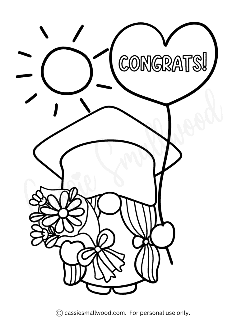 17 Cute Graduation Coloring Pages Cassie Smallwood