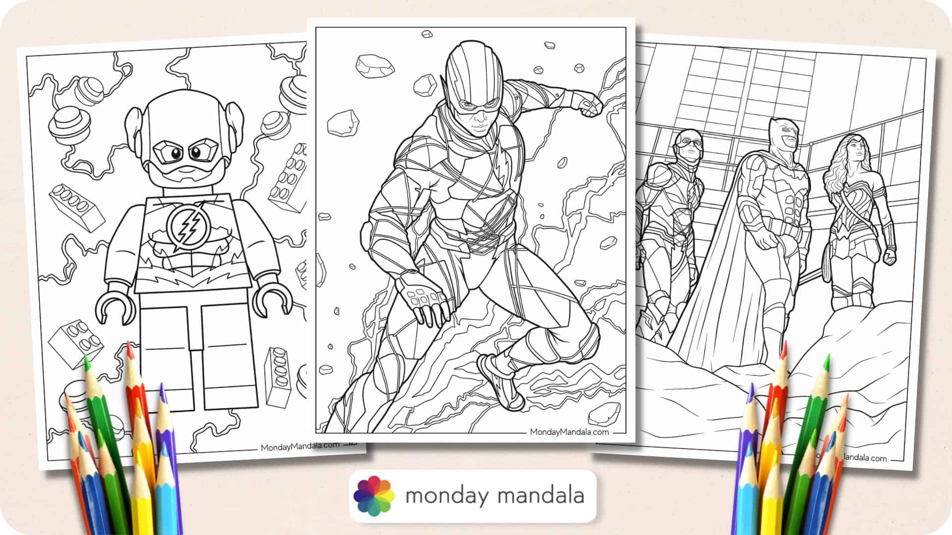 18 Flash Coloring Pages Free PDF Printables 