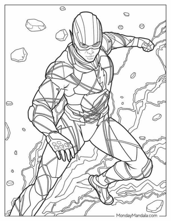 Flash Free Printable Coloring Pages