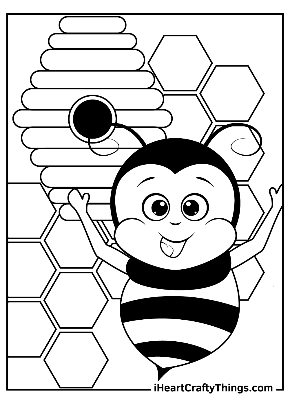 Bumble Bee Printable Coloring Pages
