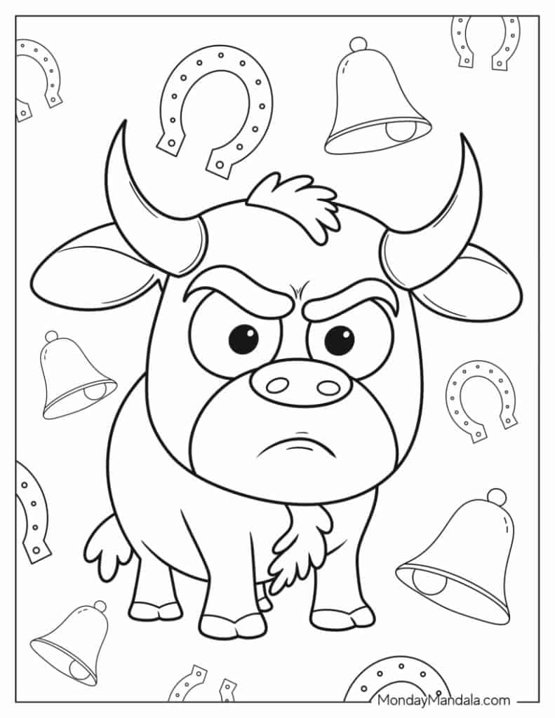 20 Bull Coloring Pages Free PDF Printables 