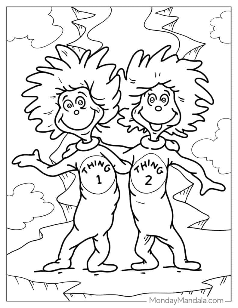 20 Cat In The Hat Coloring Pages Free PDF Printables 