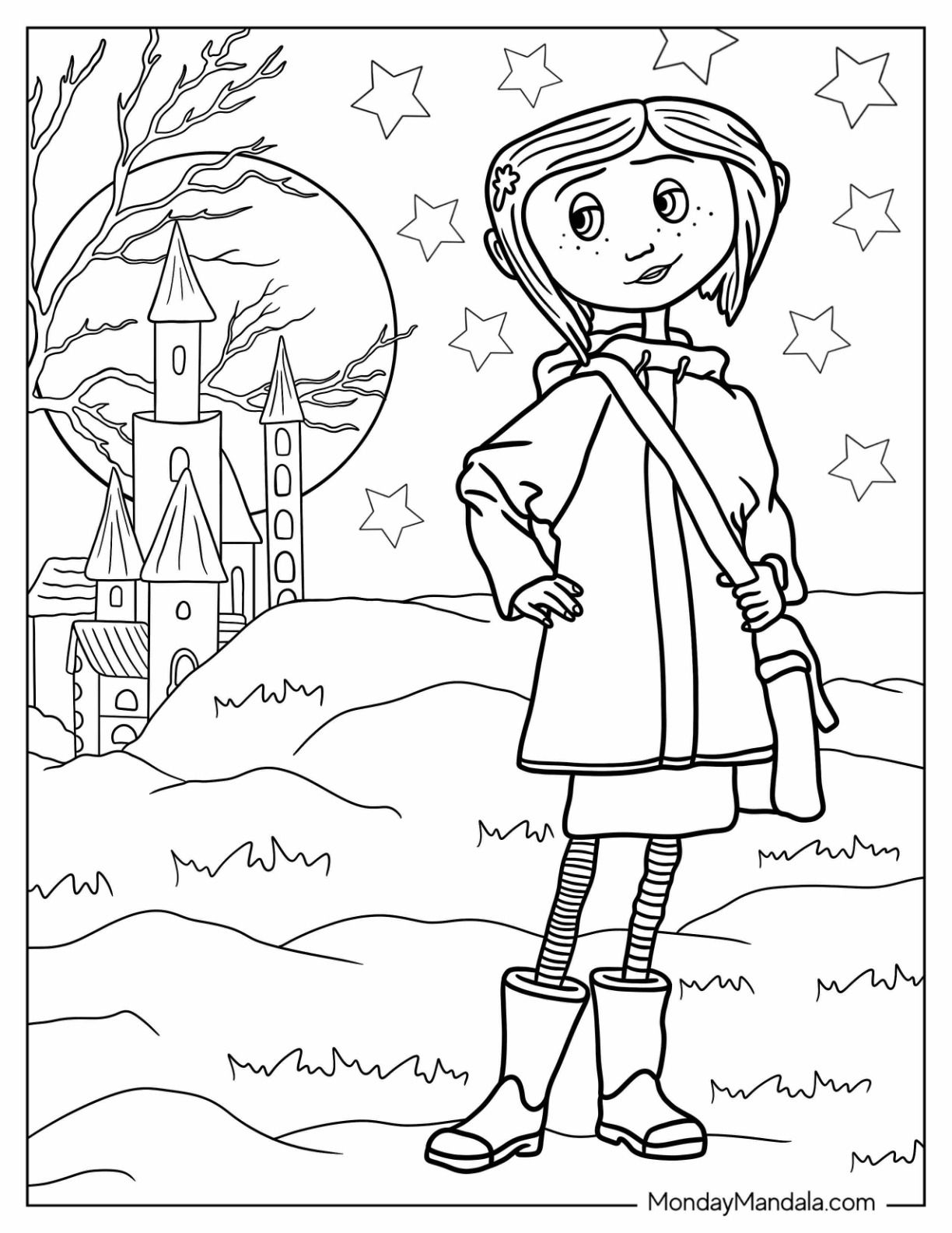 20 Coraline Coloring Pages Free PDF Printables 
