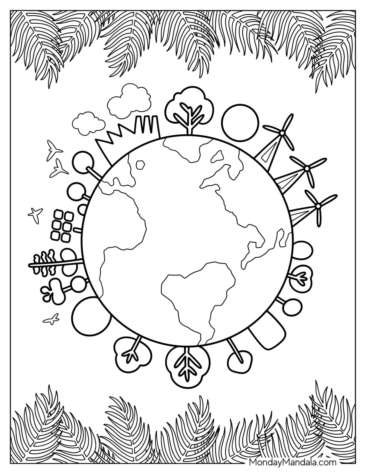 Earth Day Coloring Pages Printable