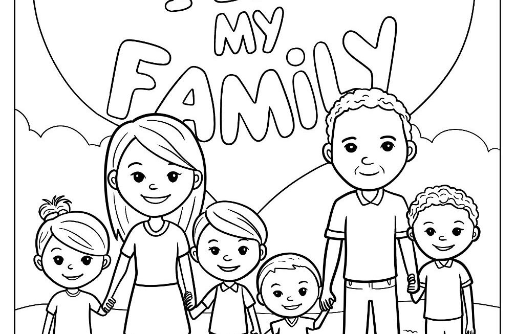 20 Family Coloring Pages Free PDF Printables
