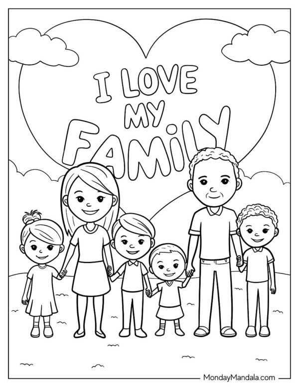 Family Coloring Pages Printable