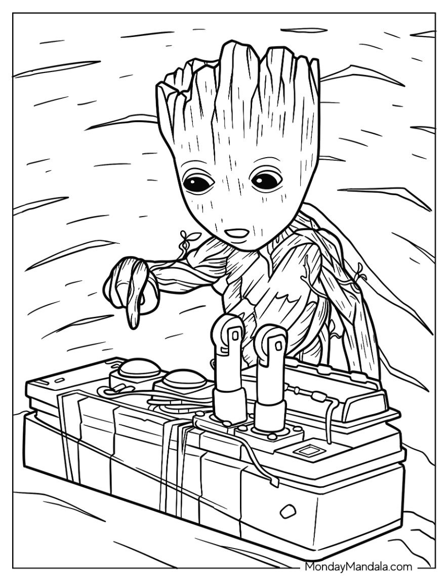 20 Groot Coloring Pages Free PDF Printables 