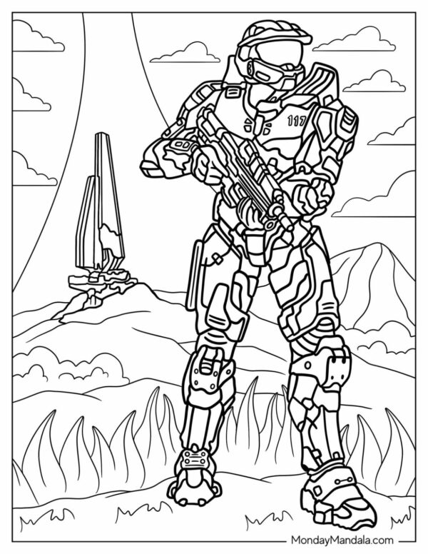 Free Printable Halo Coloring Pages