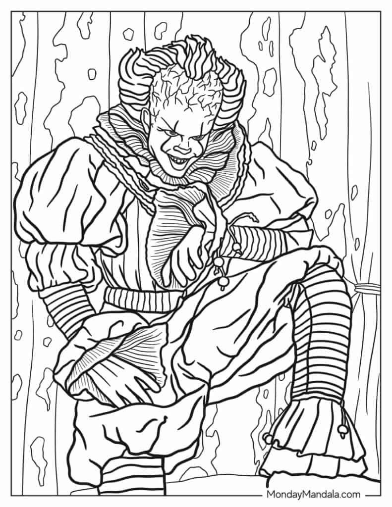 20 Horror Coloring Pages Free PDF Printables 