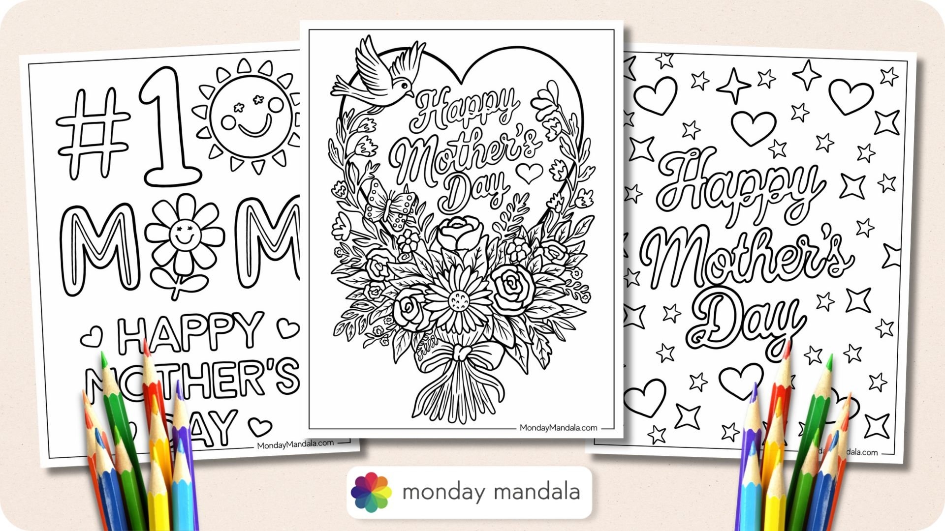 Mother Day Color Pages Printable