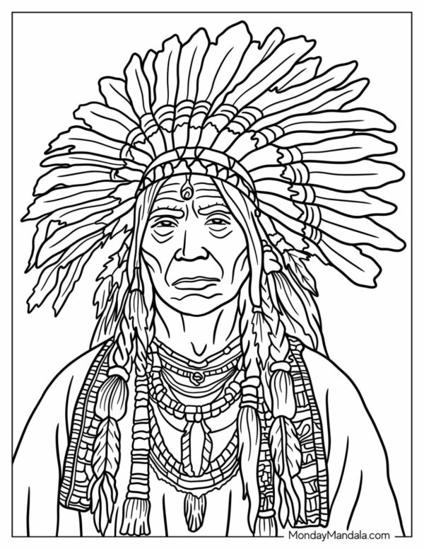 Printable Native American Coloring Pages