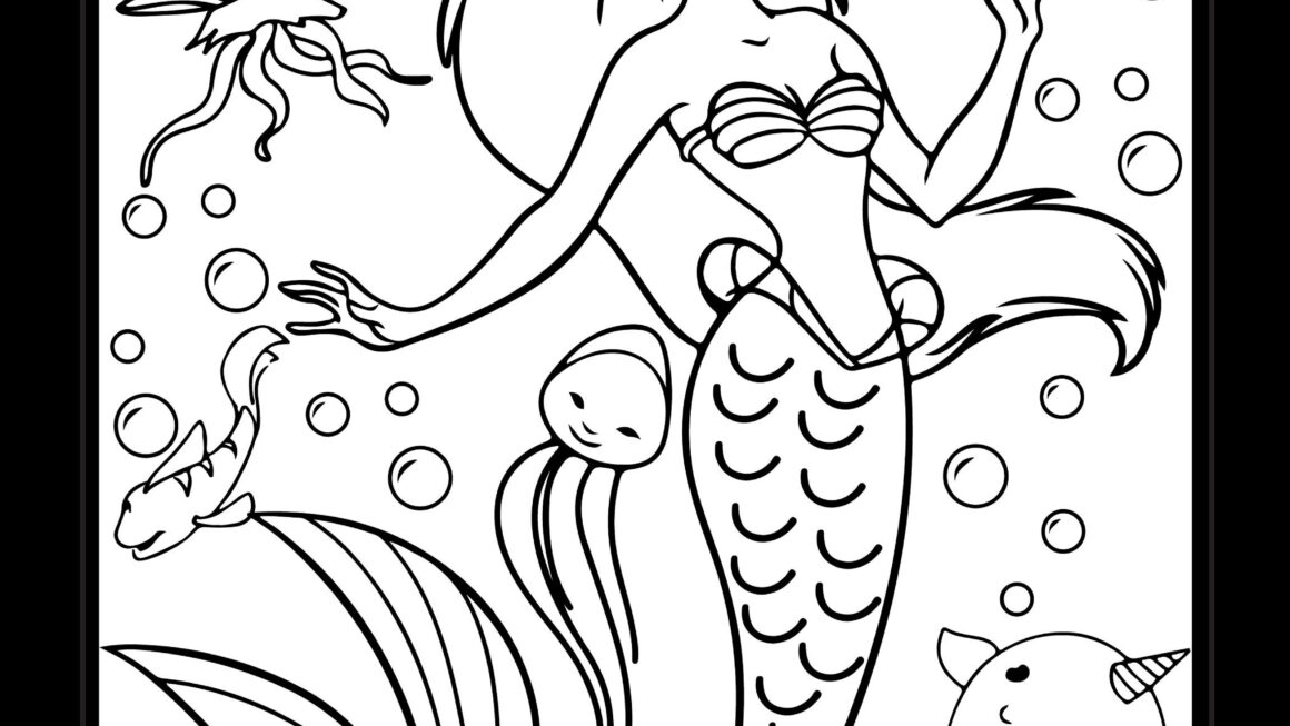 20 Printable Mermaid Coloring Pages Etsy