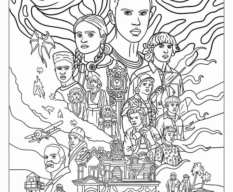 20 Stranger Things Coloring Pages Free PDF Printables