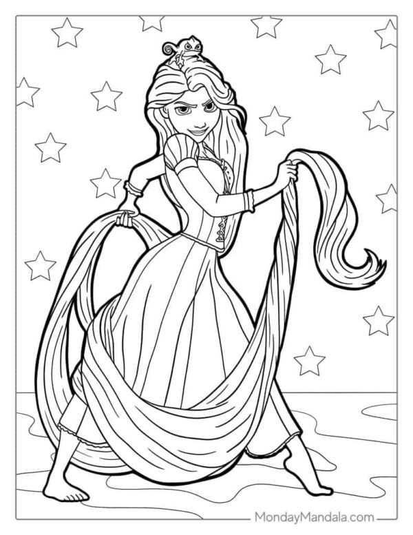 Rapunzel Printable Coloring Pages