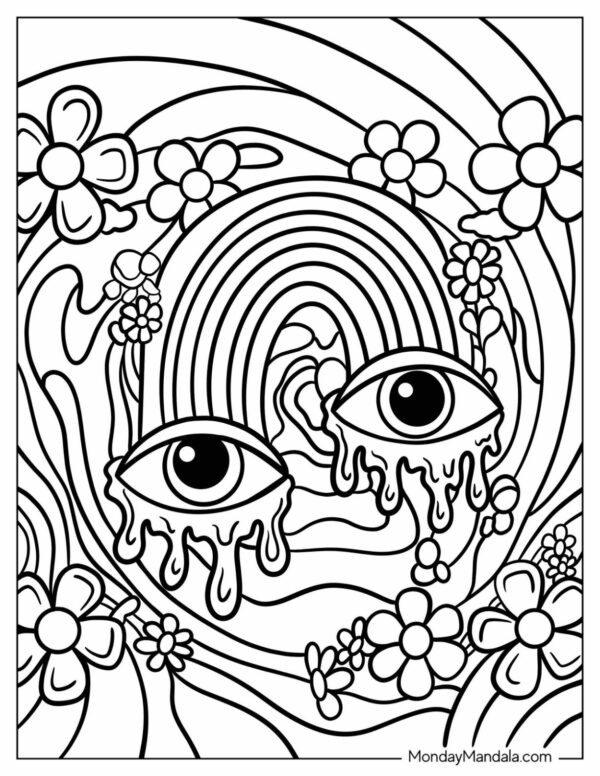 Printable Trippy Coloring Pages