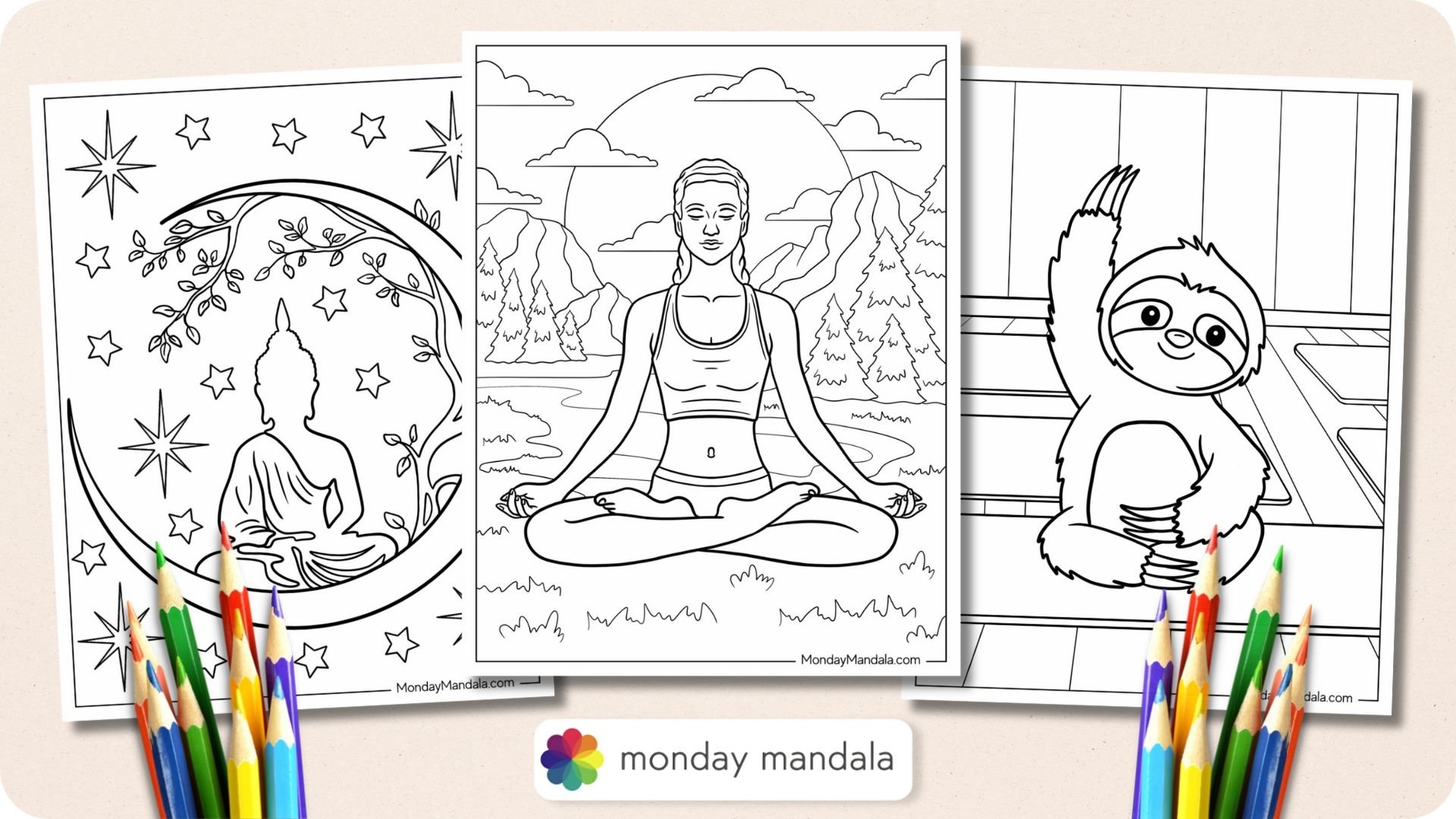 20 Yoga Coloring Pages Free PDF Printables 