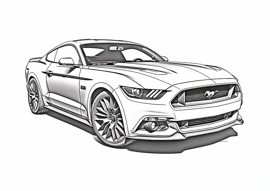 21 Unique Ford Mustang Coloring Pages coloringbook Etsy