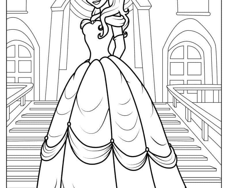 24 Belle Coloring Pages Free PDF Printables