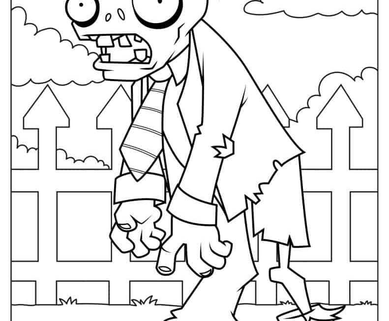 25 Zombie Coloring Pages Free PDF Printables