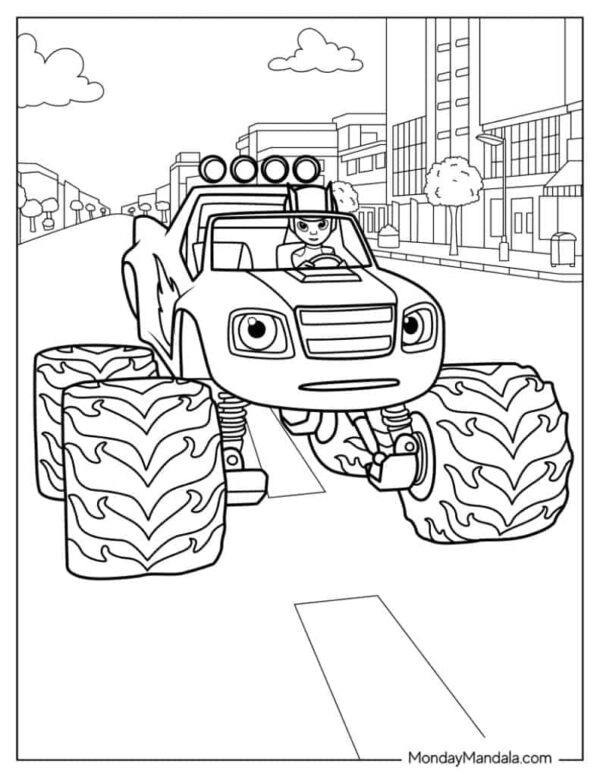 Free Printable Coloring Pages Blaze