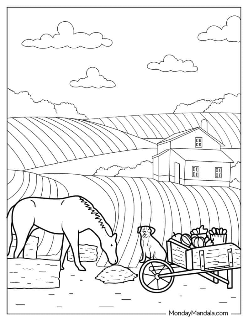 26 Farm Coloring Pages Free PDF Printables 