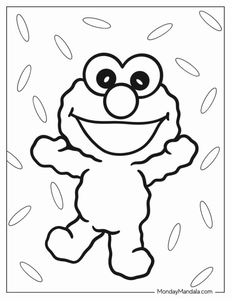 Elmo Color Pages Free Printable