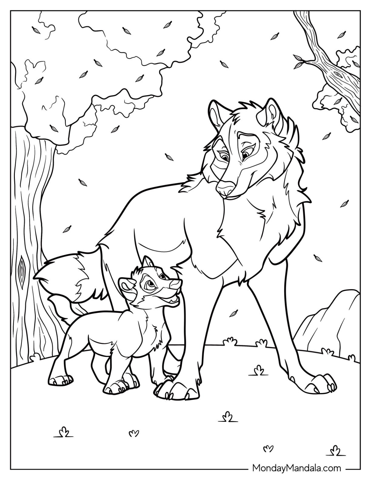 Free Printable Wolf Coloring Pages