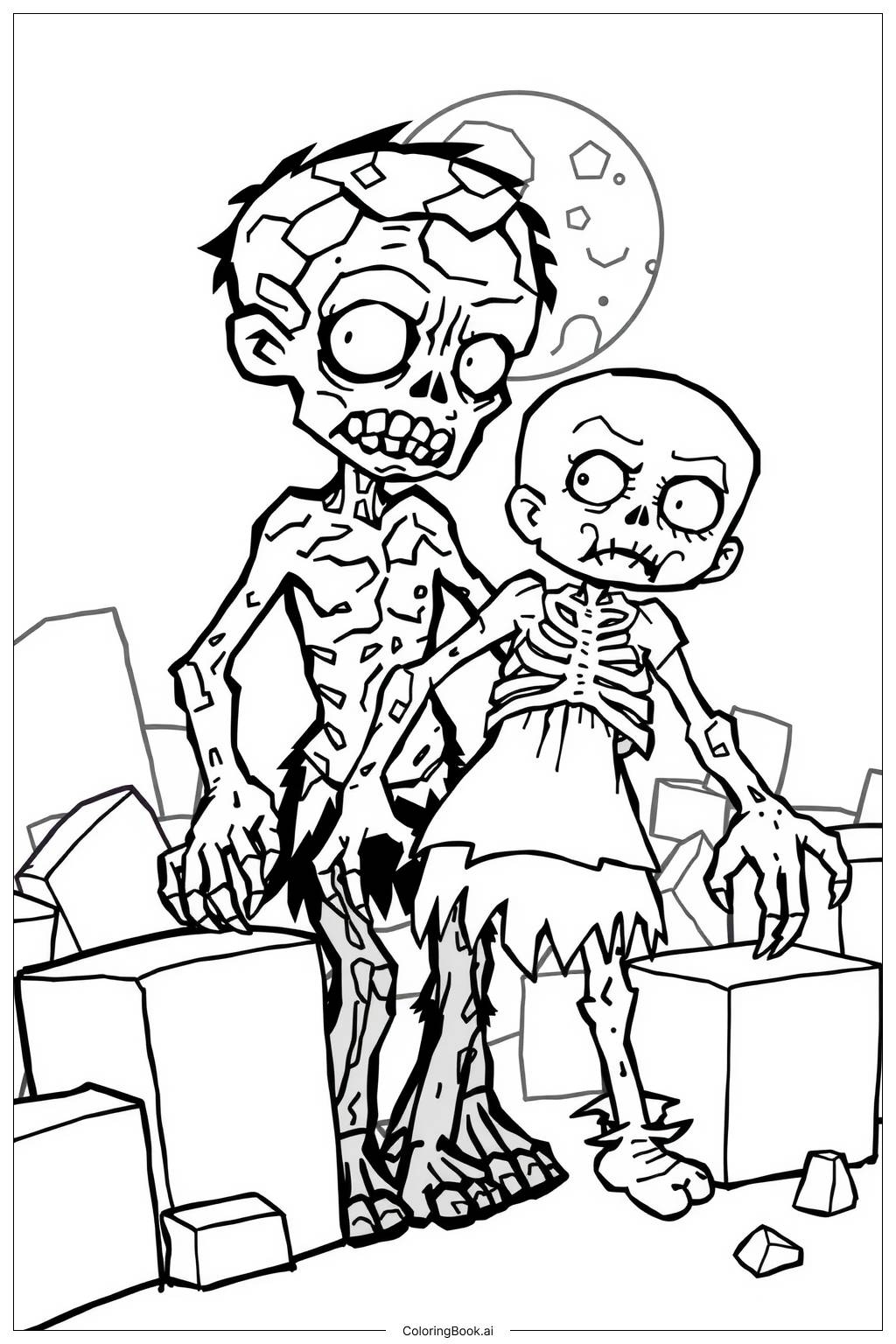 Zombie Printable Coloring Pages