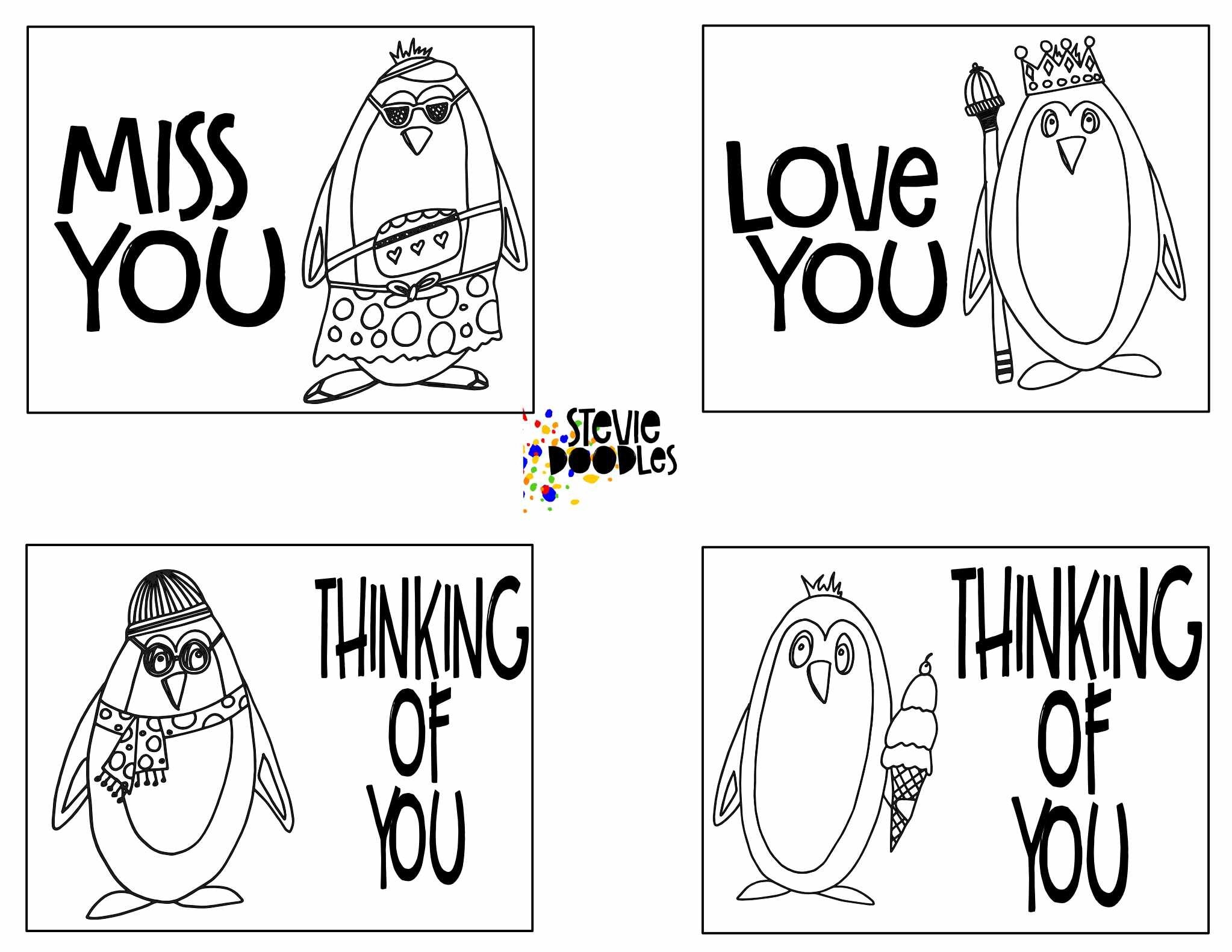 28 Free Thinking Of You Cards To Color Stevie Doodles
