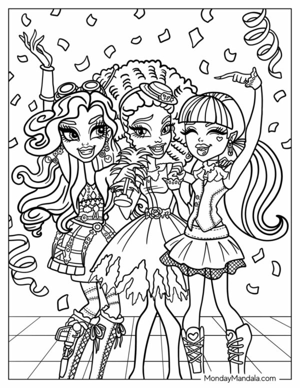 Printable Coloring Pages Monster High