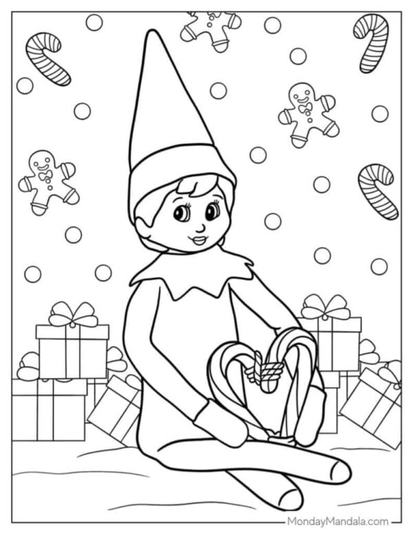 Elf Coloring Pages Printable