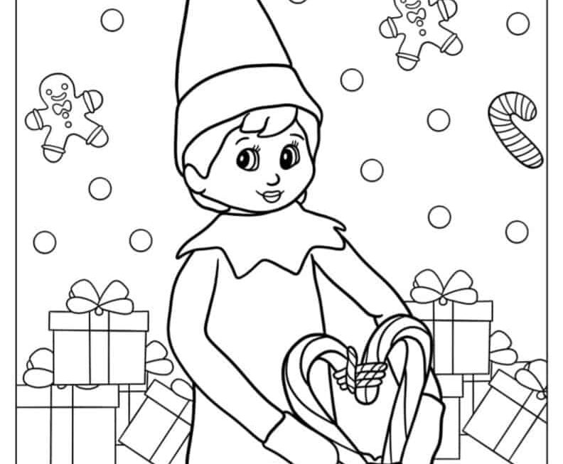 30 Elf Coloring Pages Free PDF PRintables