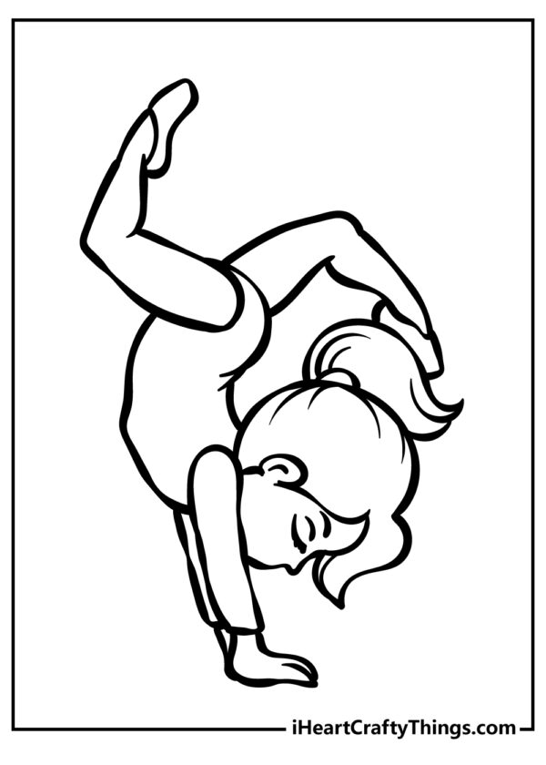 Printable Coloring Pages Gymnastics