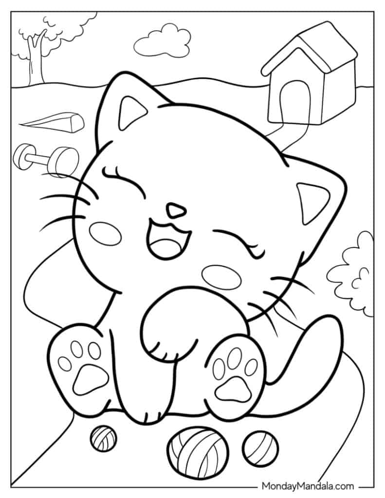 30 Kitten Coloring Pages Free PDF Printables 