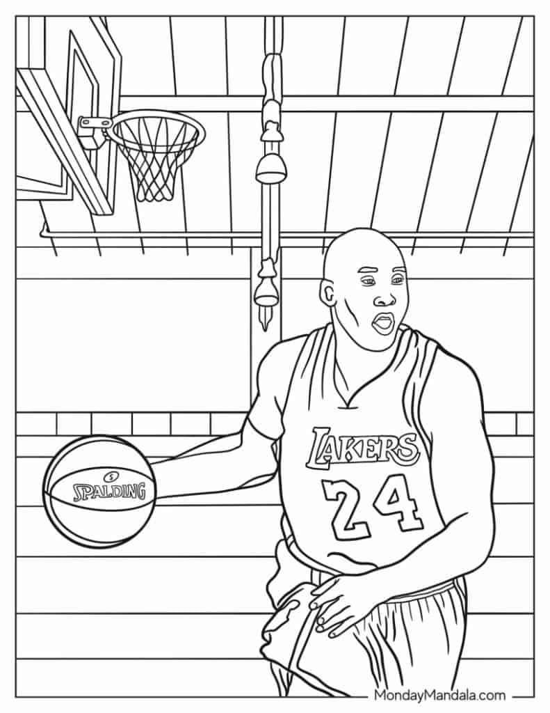 Printable Basketball Coloring Pages