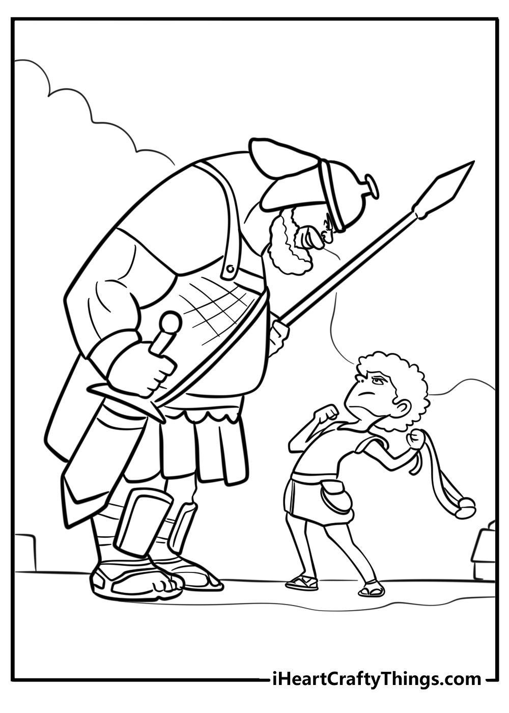 David Goliath Coloring Pages Printables