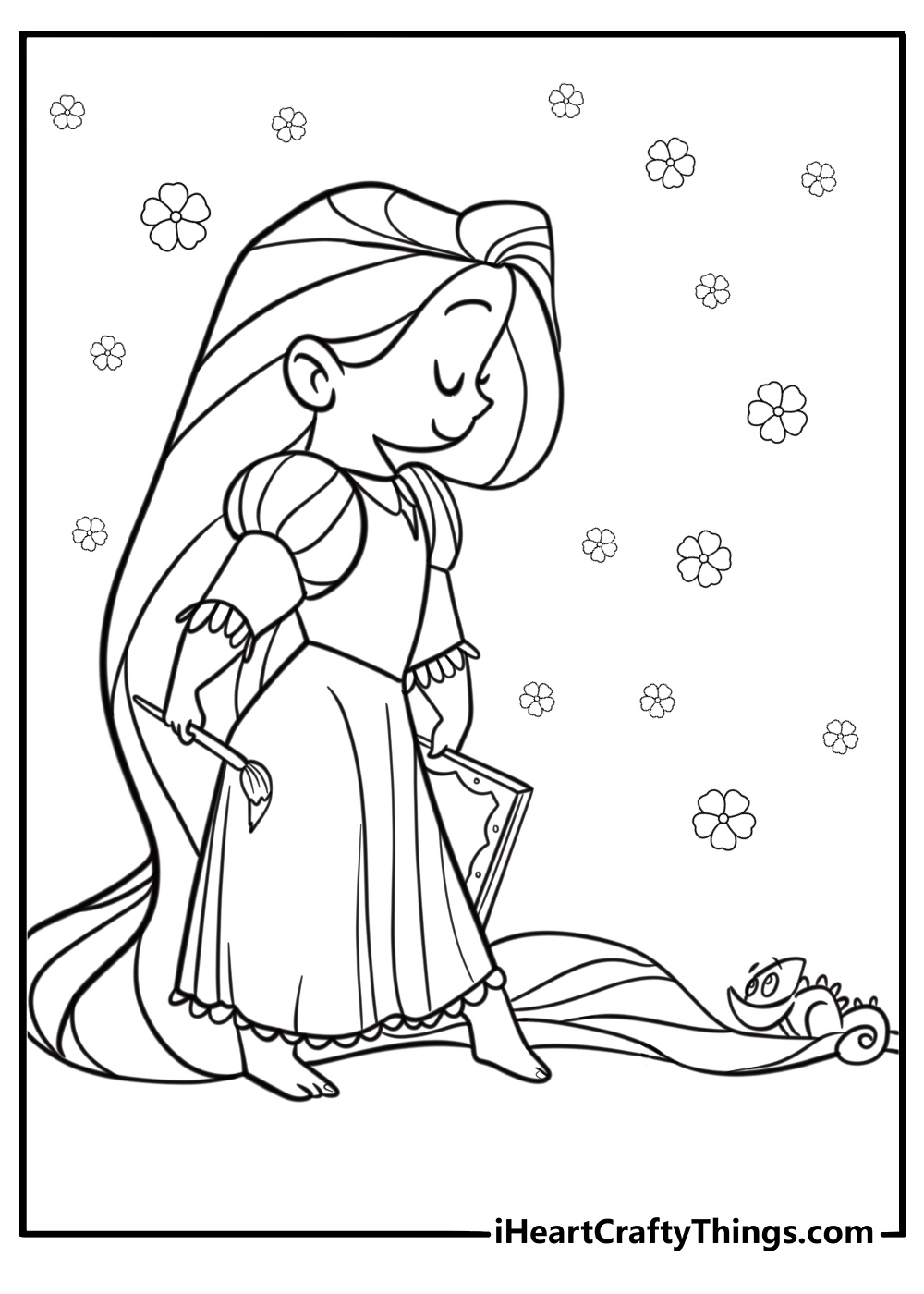 Baby Rapunzel Printable Color Page