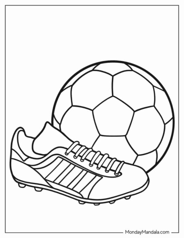 Soccer Printable Coloring Pages